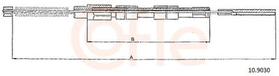 Cable Pull, parking brake COFLE 92.10.9030