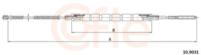 Cable Pull, parking brake COFLE 92.10.9031