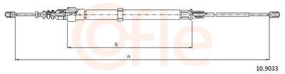 Cable Pull, parking brake COFLE 92.10.9033