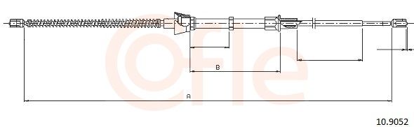 COFLE 92.10.9052 Cable Pull, parking brake