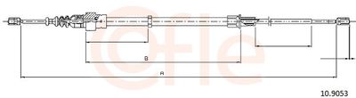 Cable Pull, parking brake COFLE 92.10.9053