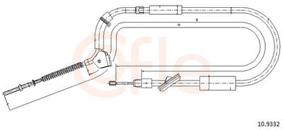 Cable Pull, parking brake COFLE 92.10.9332