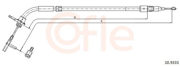 COFLE 92.10.9333 Cable Pull, parking brake