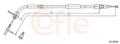 Cable Pull, parking brake COFLE 92.10.9334