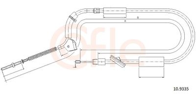 Cable Pull, parking brake COFLE 92.10.9335