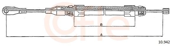 COFLE 92.10.942 Cable Pull, parking brake