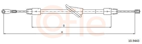 COFLE 92.10.9443 Cable Pull, parking brake