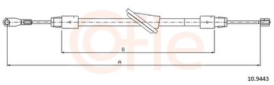 Cable Pull, parking brake COFLE 92.10.9443
