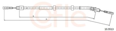 Cable Pull, parking brake COFLE 92.10.9513