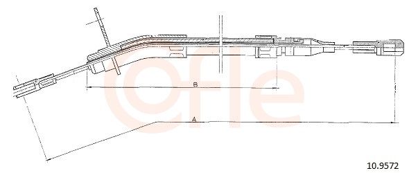 COFLE 92.10.9572 Cable Pull, parking brake