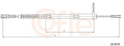 Cable Pull, parking brake COFLE 92.10.9575