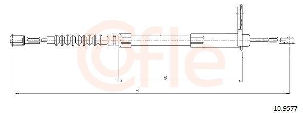 COFLE 92.10.9577 Cable Pull, parking brake