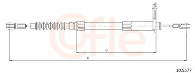 Cable Pull, parking brake COFLE 92.10.9577