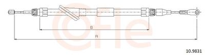 Cable Pull, parking brake COFLE 92.10.9831