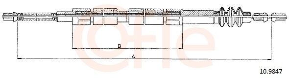 COFLE 92.10.9847 Cable Pull, parking brake