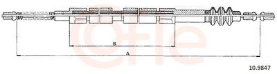 Cable Pull, parking brake COFLE 92.10.9847
