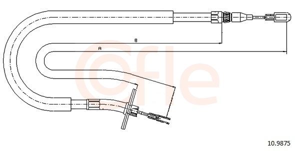COFLE 92.10.9875 Cable Pull, parking brake