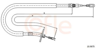 Cable Pull, parking brake COFLE 92.10.9875