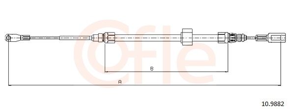 COFLE 92.10.9882 Cable Pull, parking brake