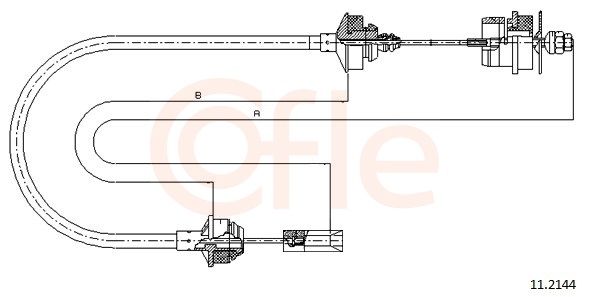 COFLE 92.11.2144 Cable Pull, clutch control