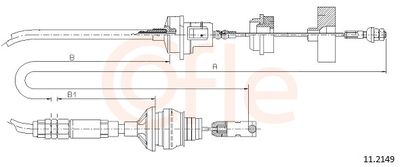 Cable Pull, clutch control COFLE 92.11.2149