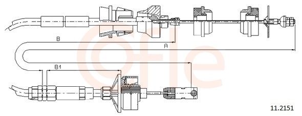 COFLE 92.11.2151 Cable Pull, clutch control