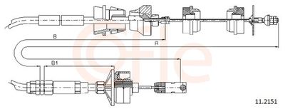 Cable Pull, clutch control COFLE 92.11.2151