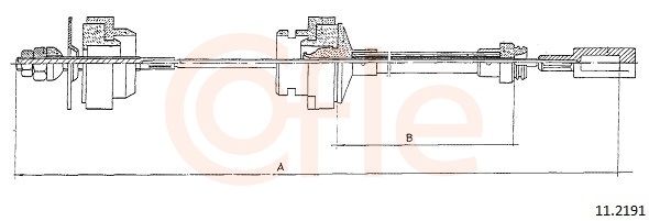 COFLE 92.11.2191 Cable Pull, clutch control