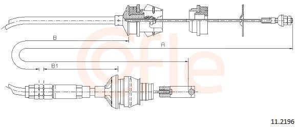 COFLE 92.11.2196 Cable Pull, clutch control