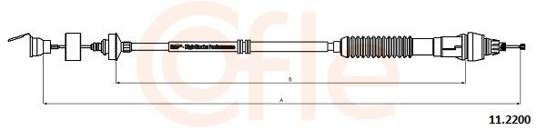 COFLE 92.11.2200 Cable Pull, clutch control