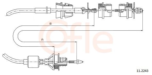 COFLE 92.11.2243 Cable Pull, clutch control