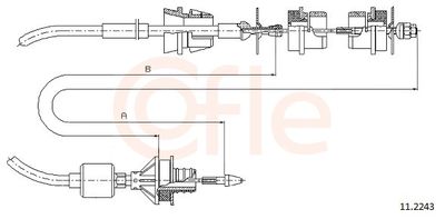 Cable Pull, clutch control COFLE 92.11.2243