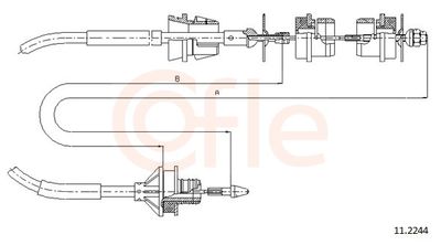 Cable Pull, clutch control COFLE 92.11.2244