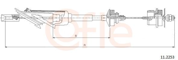COFLE 92.11.2253 Cable Pull, clutch control