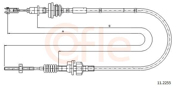 COFLE 92.11.2255 Cable Pull, clutch control