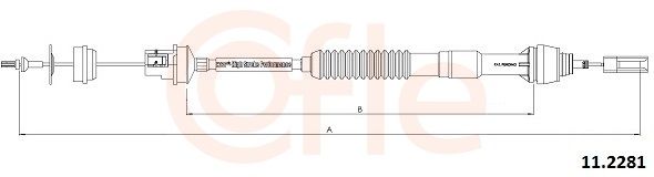 COFLE 92.11.2281 Cable Pull, clutch control