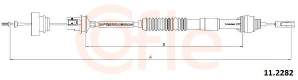 COFLE 92.11.2282 Cable Pull, clutch control
