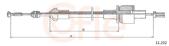 COFLE 92.11.232 Cable Pull, clutch control