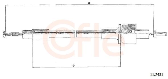 COFLE 92.11.2431 Cable Pull, clutch control