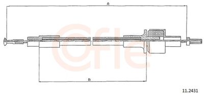 Cable Pull, clutch control COFLE 92.11.2431
