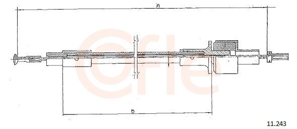 COFLE 92.11.244 Cable Pull, clutch control