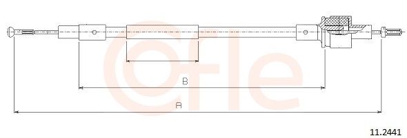 COFLE 92.11.2441 Cable Pull, clutch control