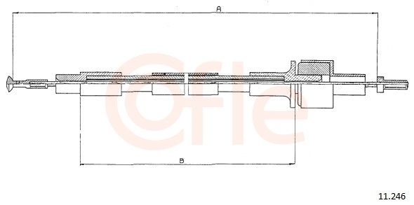 COFLE 92.11.246 Cable Pull, clutch control