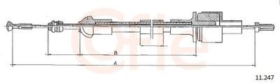 Cable Pull, clutch control COFLE 92.11.247