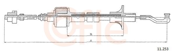 COFLE 92.11.253 Cable Pull, clutch control