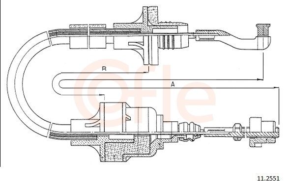 COFLE 92.11.2551 Cable Pull, clutch control
