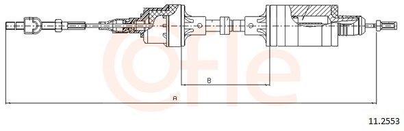 COFLE 92.11.2553 Cable Pull, clutch control