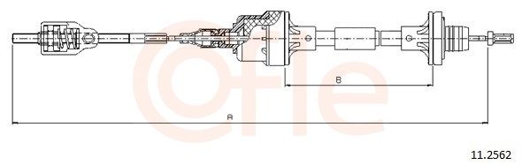 COFLE 92.11.2562 Cable Pull, clutch control