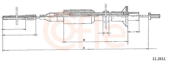COFLE 92.11.2611 Cable Pull, clutch control