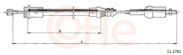 COFLE 92.11.2781 Cable Pull, clutch control